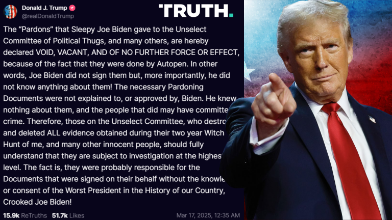 Trump: Biden Pardons are Null and Void