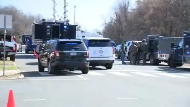 Active Police Scene at CIA HQ